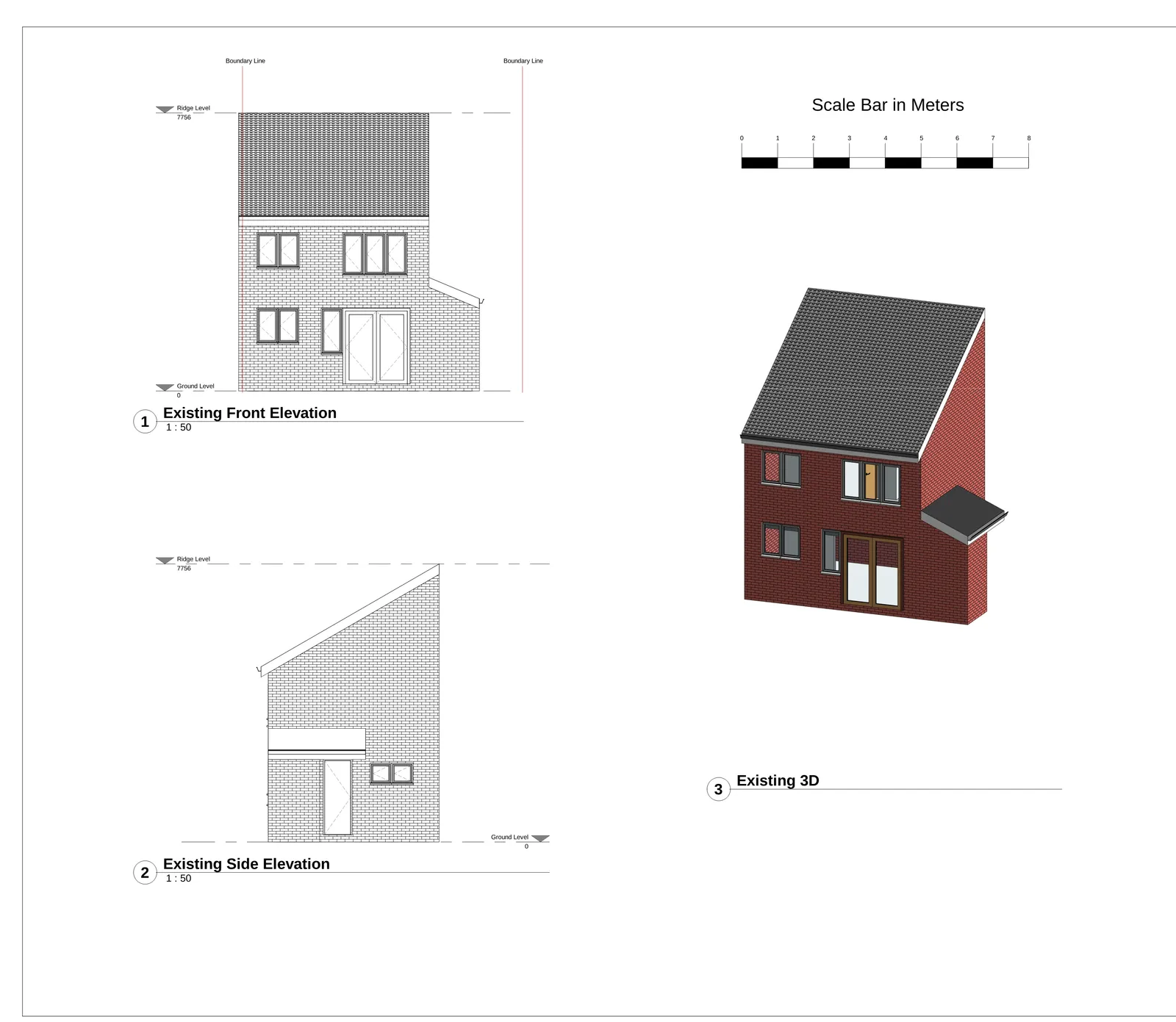 Proposed first floor plan showing bedroom layout with new staircase access to proposed loft conversion
