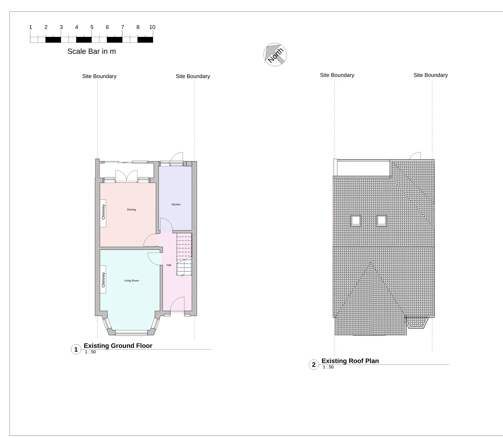 Proposed rear and side elevation drawings with 3D perspective showing extension and alteration design for planning